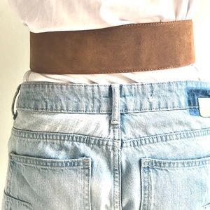 Michael Kors Brown Suede Belt.